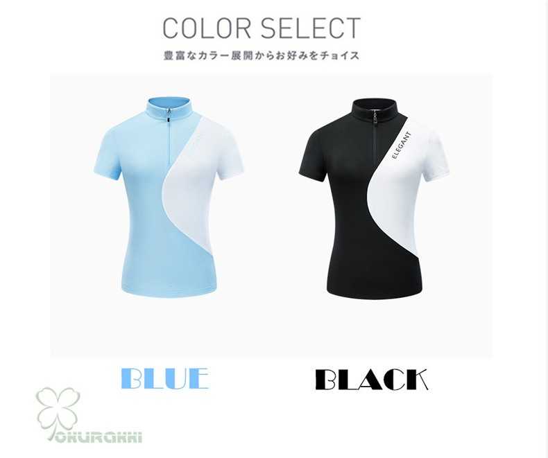 ゴルフ 半袖ポロシャツ ゴルフウェア 通気速幹 ストレッチ シャツ レディース ポロシャツ 春夏新作モデル2506gfshirt15