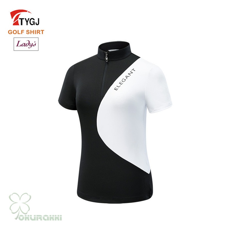ゴルフ 半袖ポロシャツ ゴルフウェア 通気速幹 ストレッチ シャツ レディース ポロシャツ 春夏新作モデル2506gfshirt15