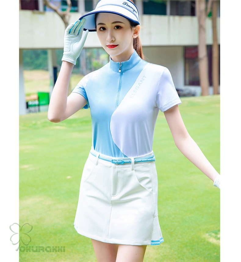 ゴルフ 半袖ポロシャツ ゴルフウェア 通気速幹 ストレッチ シャツ レディース ポロシャツ 春夏新作モデル2506gfshirt15