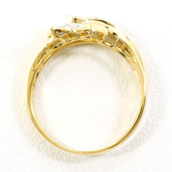 K18 18金 YG イエローゴールド リング 指輪 15号 ダイヤ 0.17 ジュエリー 中古 K18 18金 YG イエローゴールド リング 指輪 15号 ダイヤ 0.17 ジュエリー 中古