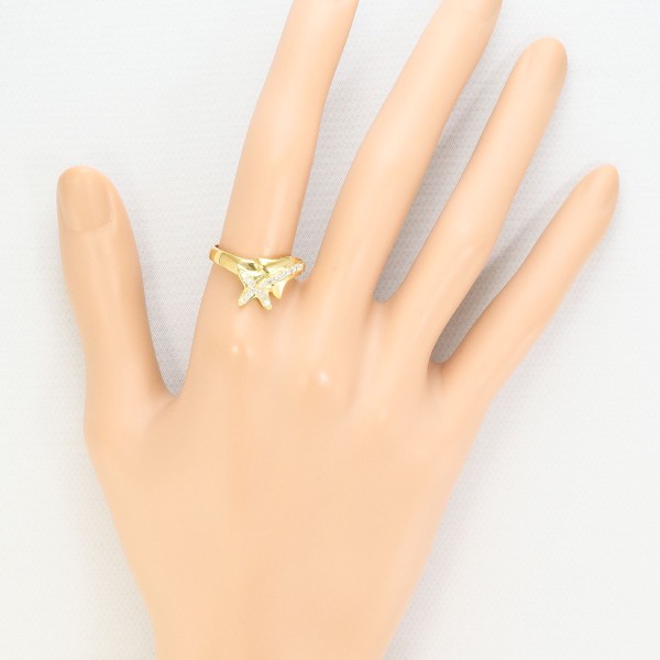 K18 18金 YG イエローゴールド リング 指輪 15号 ダイヤ 0.17 ジュエリー 中古 K18 18金 YG イエローゴールド リング 指輪 15号 ダイヤ 0.17 ジュエリー 中古