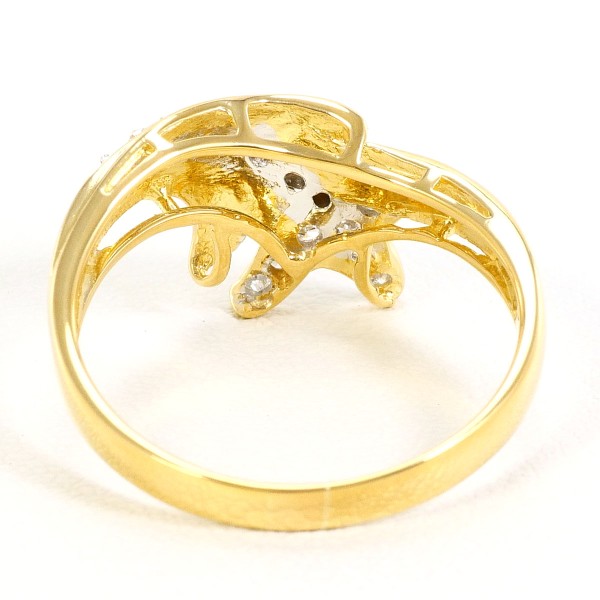 K18 18金 YG イエローゴールド リング 指輪 15号 ダイヤ 0.17 ジュエリー 中古 K18 18金 YG イエローゴールド リング 指輪 15号 ダイヤ 0.17 ジュエリー 中古