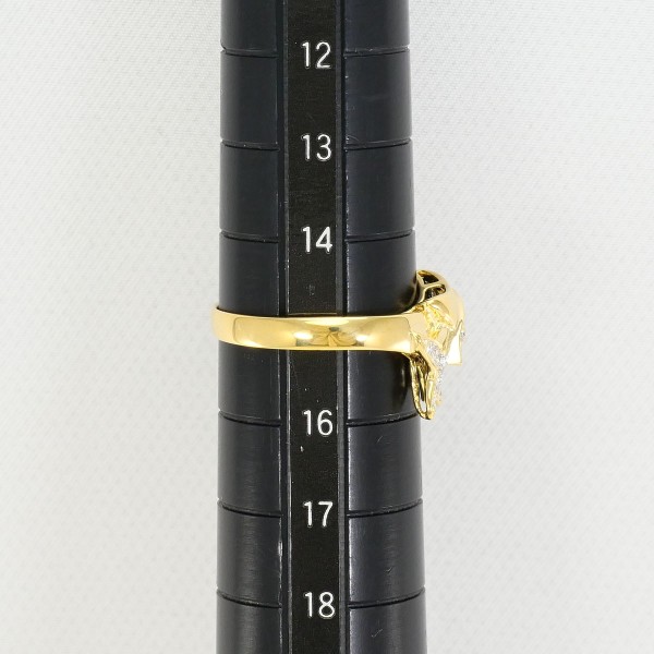 K18 18金 YG イエローゴールド リング 指輪 15号 ダイヤ 0.17 ジュエリー 中古 K18 18金 YG イエローゴールド リング 指輪 15号 ダイヤ 0.17 ジュエリー 中古