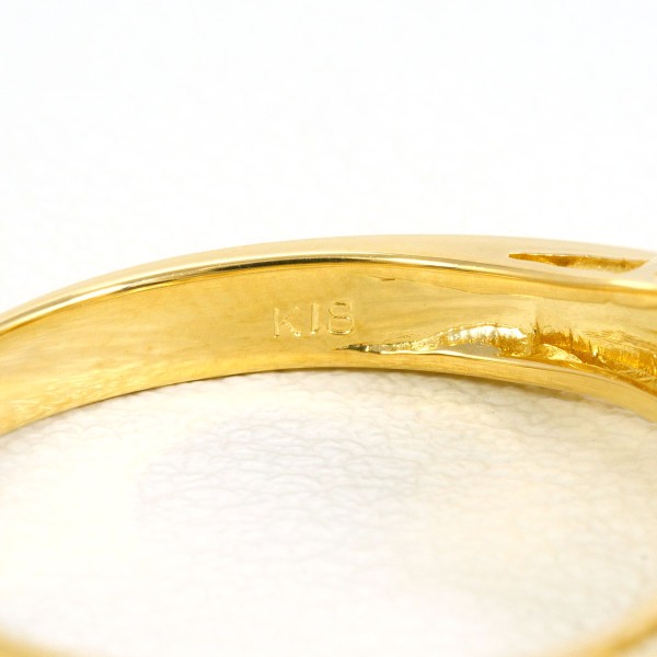 K18 18金 YG イエローゴールド リング 指輪 15号 ダイヤ 0.17 ジュエリー 中古 K18 18金 YG イエローゴールド リング 指輪 15号 ダイヤ 0.17 ジュエリー 中古