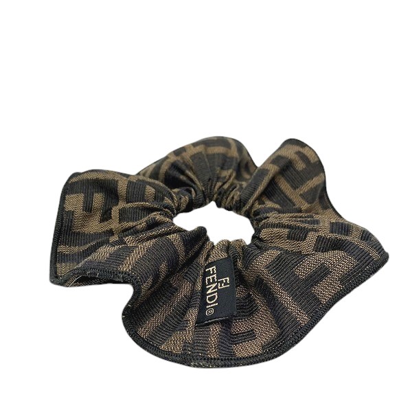 フェンディ FENDI ズッカ柄 シュシュ ヘアゴム 髪留め ヘア