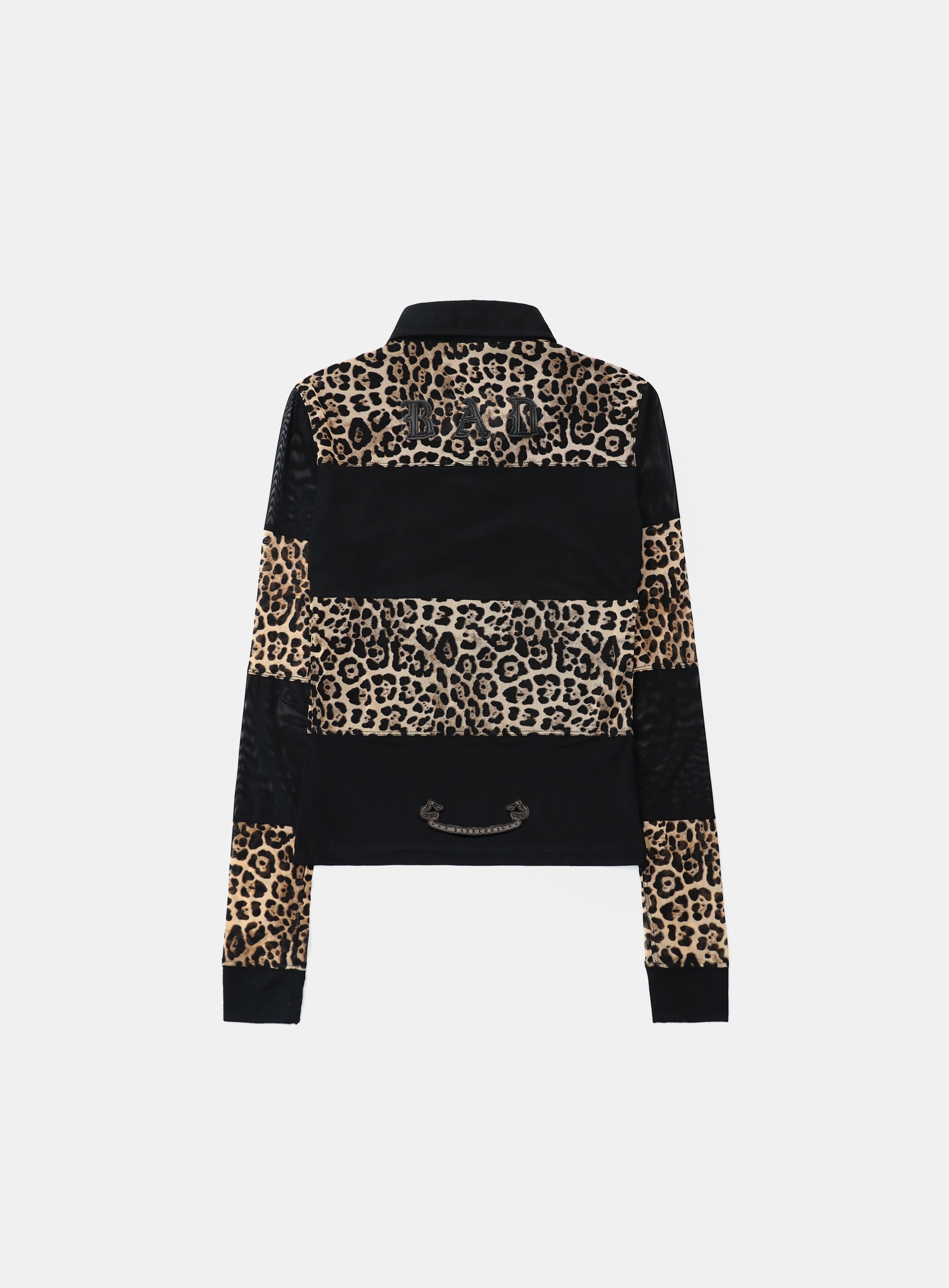 【BADBLOOD】 VINTAGE CLUB RUGBY SHIRT SLIM FIT : LEOPARD/BLACK 【BADBLOOD】 VINTAGE CLUB RUGBY SHIRT SLIM FIT : LEOPARD/BLACK