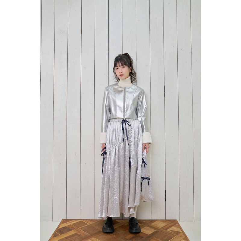 ノラリリーエル 【3カラー】ギャザーリボン Aライン スカート 224760078 ノラリリーエル 【3カラー】ギャザーリボン Aライン スカート 224760078