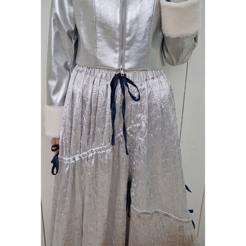 ノラリリーエル 【3カラー】ギャザーリボン Aライン スカート 224760078 ノラリリーエル 【3カラー】ギャザーリボン Aライン スカート 224760078