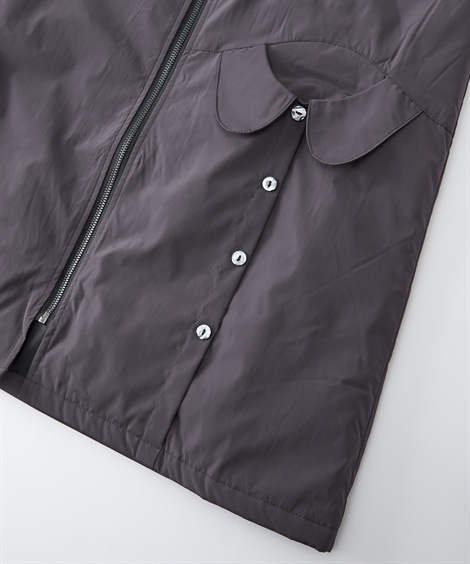 ベスト シニアファッション 襟風デザインポケット中綿入りベスト