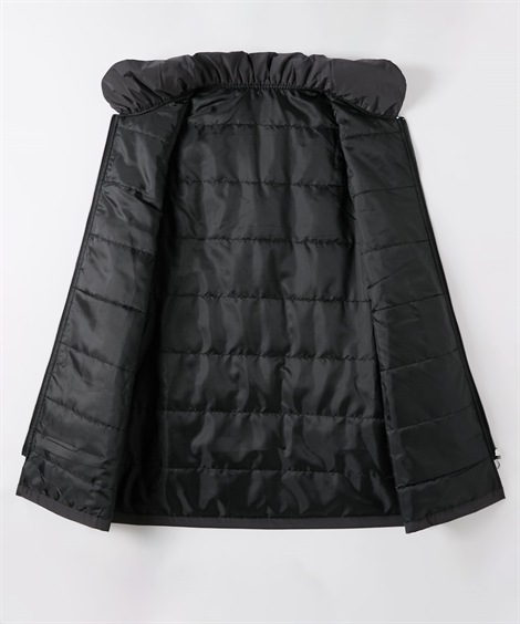 ベスト シニアファッション 襟風デザインポケット中綿入りベスト