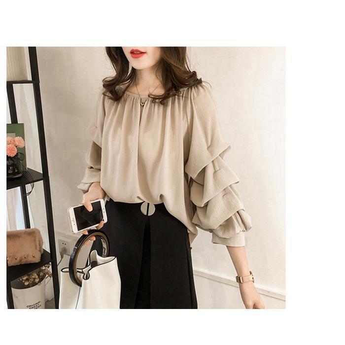 レディース トップス 長袖 シャツ ブラウス カットソー フレアー 体型カバー 着やせ カジュアル 上品 通勤 韓国風 大人 春夏 レディース トップス 長袖 シャツ ブラウス カットソー フレアー 体型カバー 着やせ カジュアル 上品 通勤 韓国風 大人 春夏