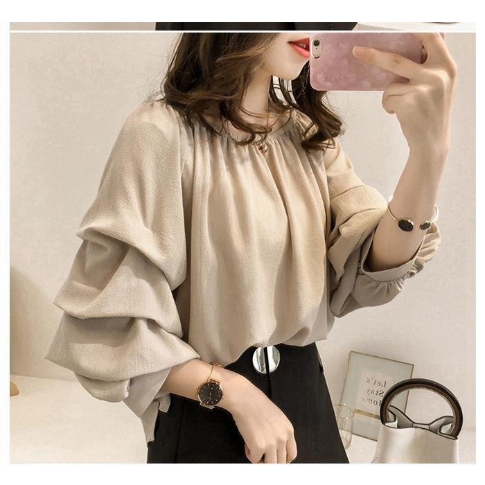 レディース トップス 長袖 シャツ ブラウス カットソー フレアー 体型カバー 着やせ カジュアル 上品 通勤 韓国風 大人 春夏 レディース トップス 長袖 シャツ ブラウス カットソー フレアー 体型カバー 着やせ カジュアル 上品 通勤 韓国風 大人 春夏