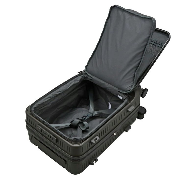 【機内持ち込み可】 ハピタスプラス RPET スーツケース Sサイズ 32～37L フロントオープン ストッパー付き ダブルキャスター 静音 カップホルダー 容量拡張 HPL2328-49_8