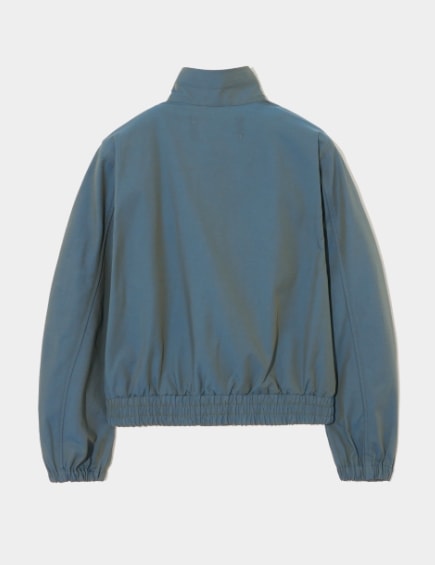 【SATUR】 LECCE TWO TONE ZIP UP JACKET : EMERALD BLUE