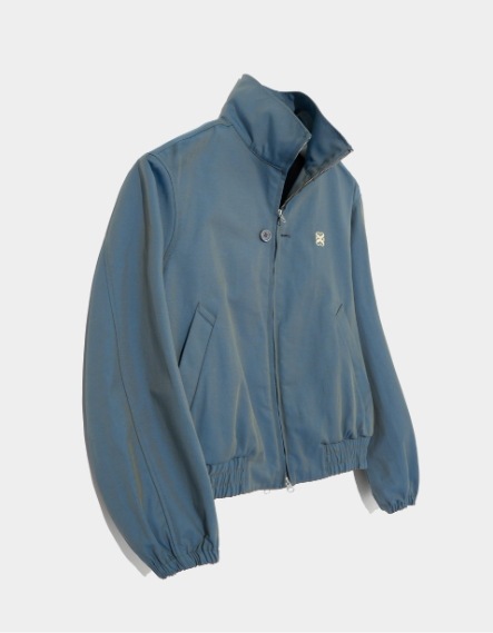 【SATUR】 LECCE TWO TONE ZIP UP JACKET : EMERALD BLUE