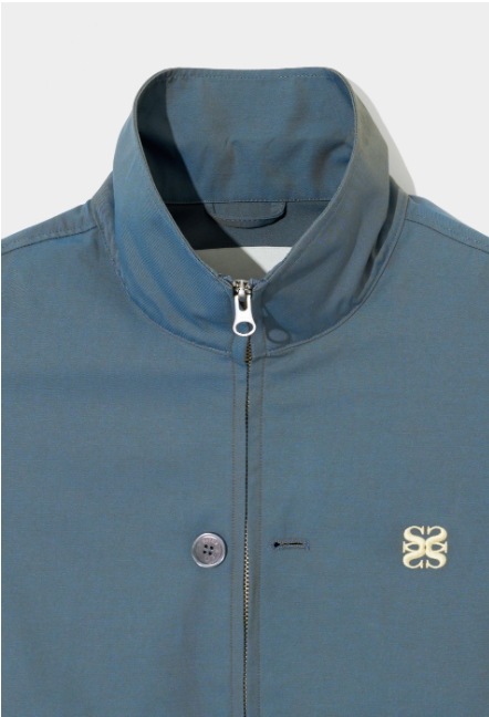 【SATUR】 LECCE TWO TONE ZIP UP JACKET : EMERALD BLUE