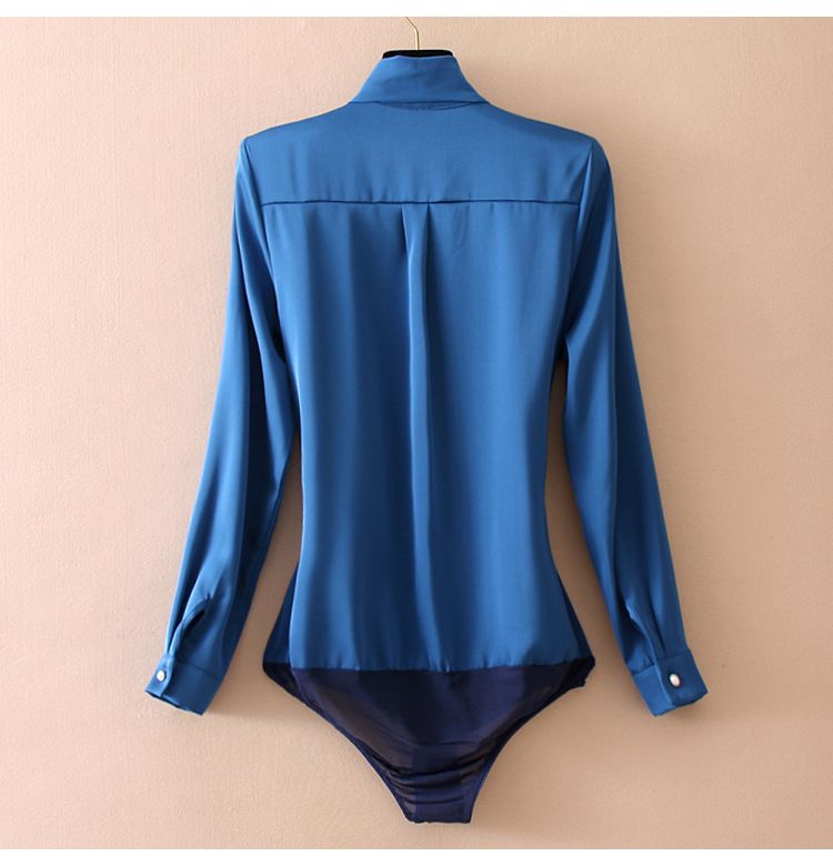 大安売りサテン ブラウス ボディスーツ レディース トップス シャツ とろみ Vネック ボウタイ 光沢 長袖 スリム リボン 大人可愛い きれいめ エレガント モテ 高見え ロングシーズン 大きいサイ