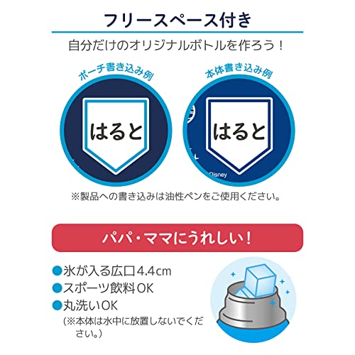 サーモス 水筒 真空断熱ストローボトル 400ml ミッキー ネイビーブルー 子供用 通園通学 保冷専用 FHL-403F