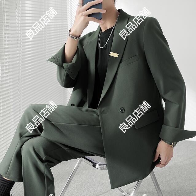 再入荷品「5color」Ｍ-4XL メンズスーツ カジュアルスーツ ゆったり メンズ スーツ 2ピーススーツ リクルートスーツ ビジネススーツ 無地 グリーン パンツスーツ ブラック セットアップ 2