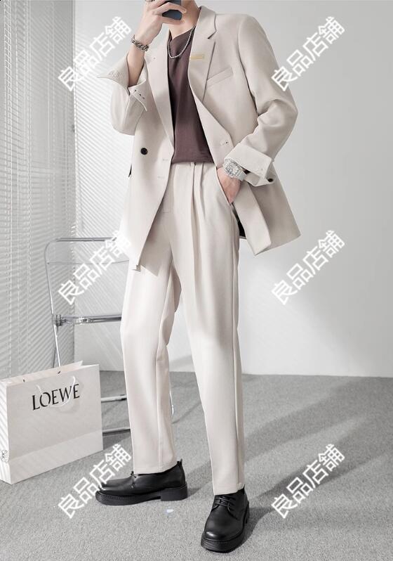 再入荷品「5color」Ｍ-4XL メンズスーツ カジュアルスーツ ゆったり メンズ スーツ 2ピーススーツ リクルートスーツ ビジネススーツ 無地 グリーン パンツスーツ ブラック セットアップ 2