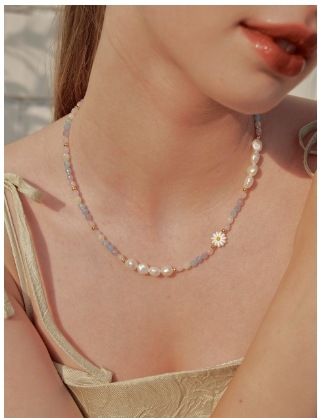 [3次入庫][NCTドリームロンジィンエスパニング着用] pastel moment daisy necklace