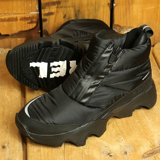 ブーツ キネティックインパクトパフィージップ ウォータープルーフ [NL5044-011] レディース 靴 防水 スノーブーツ ウィンターブーツ Black/Sea-Salt