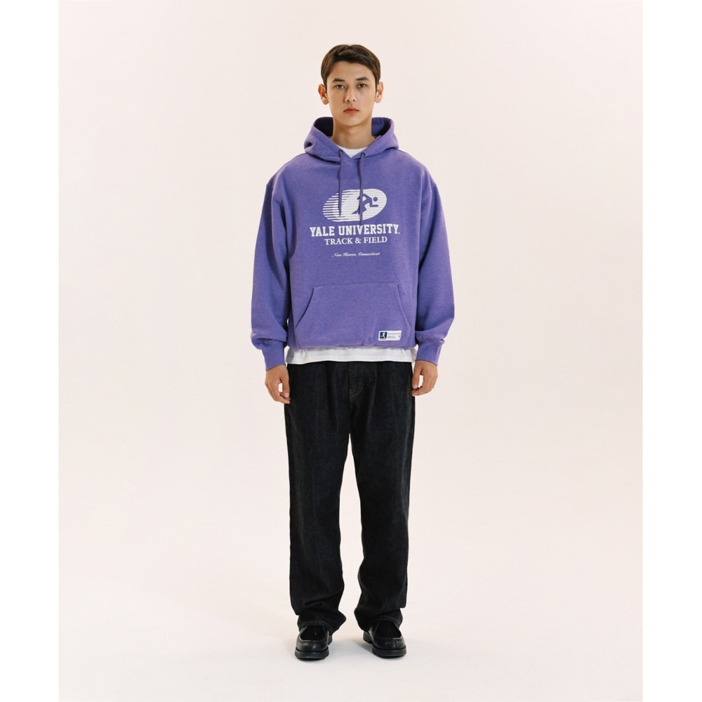 イェール大学トラックフィールドフーディーヘザーパープル イェール大学トラックフィールドフーディーヘザーパープル