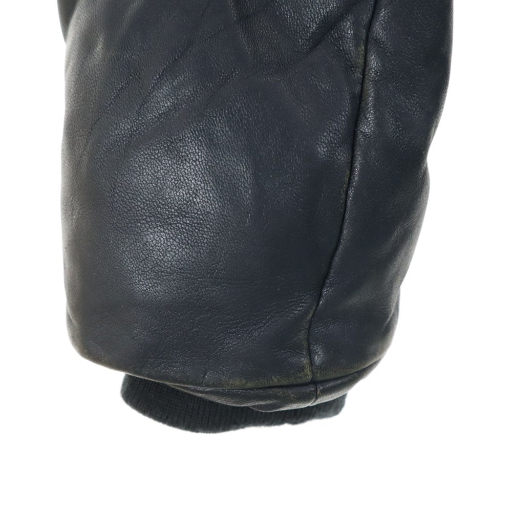 6251030 羊革 レザー ダウンジャケット S 濃紺 レディース 6251030 羊革 レザー ダウンジャケット S 濃紺 レディース