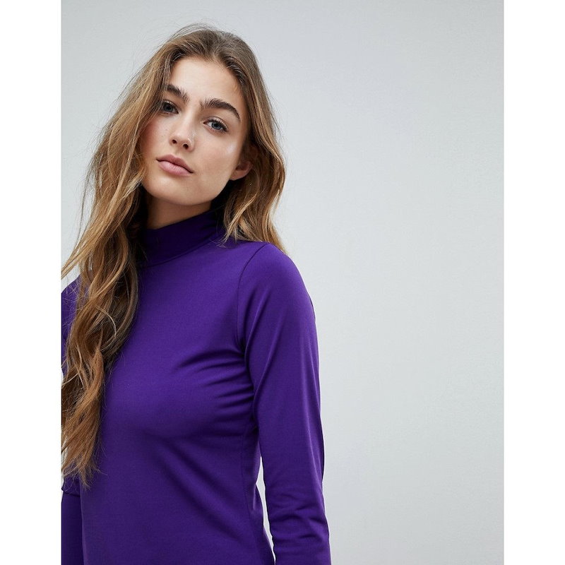 ウェアハウス レディース トップス【Warehouse Plain Roll Neck Top】Purple ウェアハウス レディース トップス【Warehouse Plain Roll Neck Top】Purple