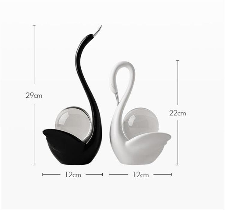 激安セール 陶器製カップルスワン 玄関 リビング飾り 北欧シンプルデザイン
