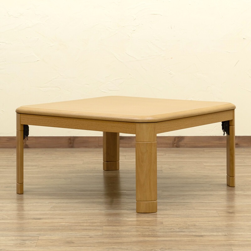 こたつテーブル こたつ コタツ 正方形 80 フラットヒーター 高さ調節 おしゃれ 折りたたみこたつ 300Wヒーター 炬燵 テーブル 机