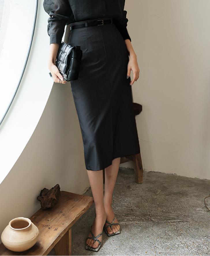 夏物　レディース　　タイトスカート 通勤　フォーマル　細身　大きいサイズ　ロング丈　ゆったり 　普段 フリルスカート マーメイドスカート　薄手　膝下丈　グレー