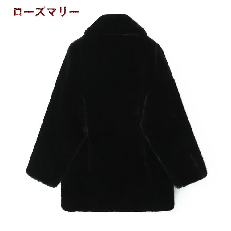 欧米風2023.12.04 秋冬 新作 フェイクファーのコート ジャケット フェックファー 暖かい人工ファー ベーシック 2312008