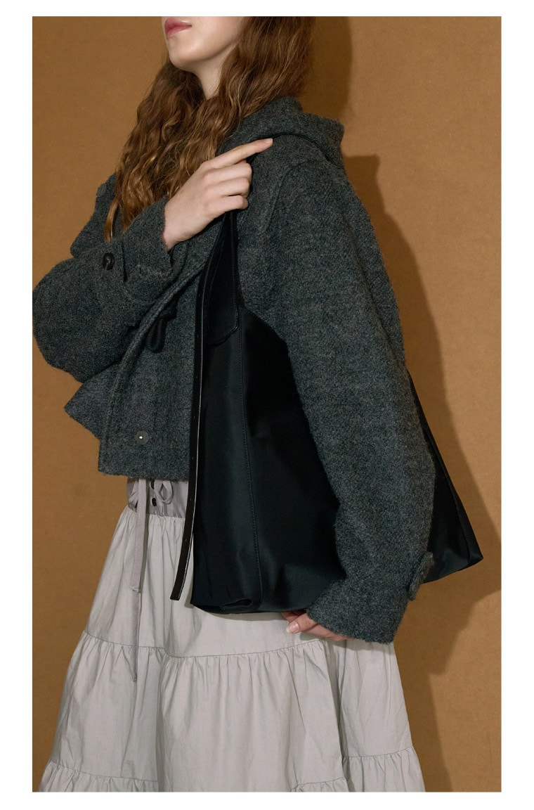 【オーブ】ブラック スラウチ ホーボーバッグ / JLBA5E500BK