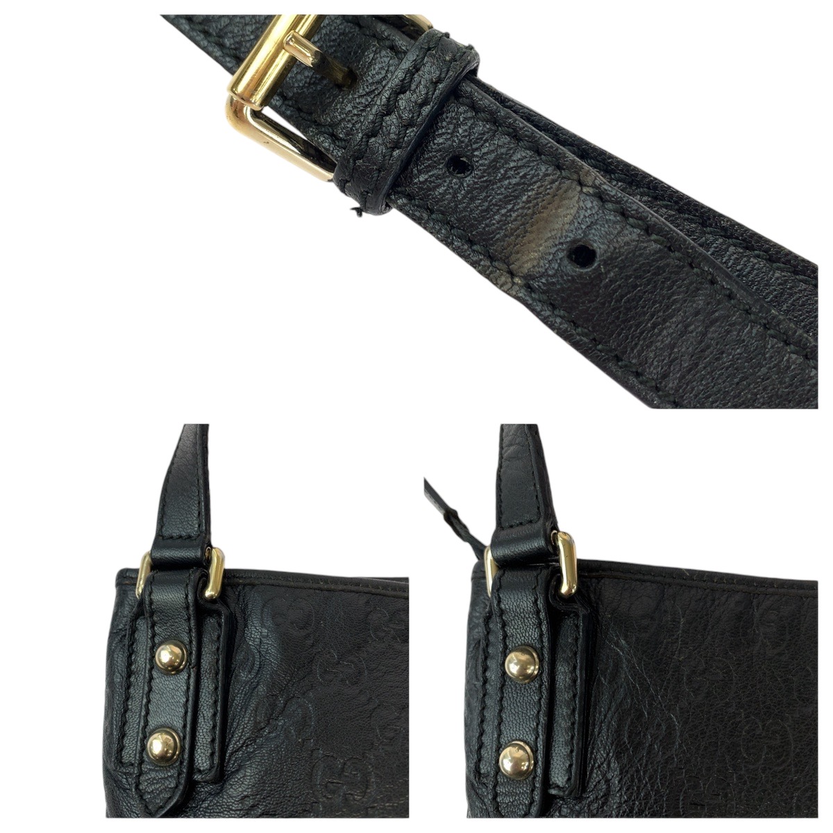 美品 グッチシマ ブラック 黒 シルバー金具 レザー 239347 ショルダーバッグ ポシェット メンズ 408715 美品 グッチシマ ブラック 黒 シルバー金具 レザー 239347 ショルダーバッグ ポシェット メンズ 408715