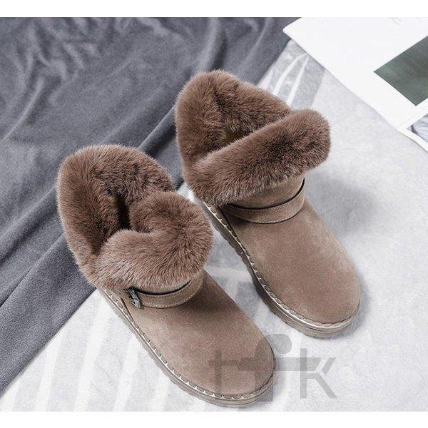 ムートンブーツ レディース ショート丈 ムートンブーツ インヒール 裏ボア 裏起毛 靴 ブーツ カ