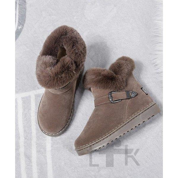 ムートンブーツ レディース ショート丈 ムートンブーツ インヒール 裏ボア 裏起毛 靴 ブーツ カ