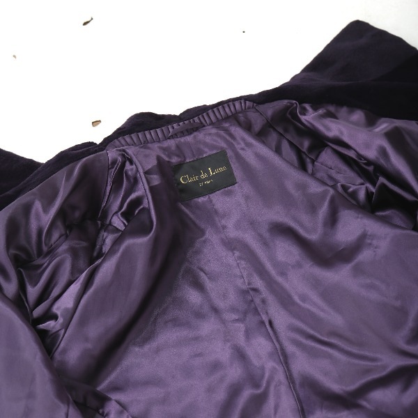 ファーコート ロング シェアードミンク コート パープル