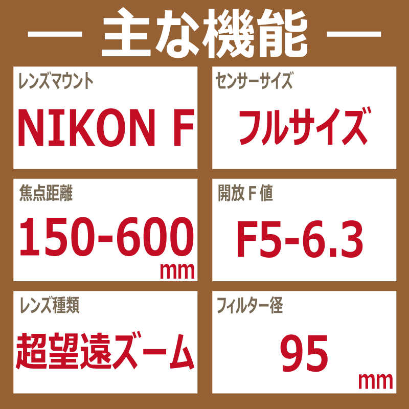 シグマ　カメラレンズ (ニコンF用)　150-600mm F5-6.3 DG OS HSM Contemporary