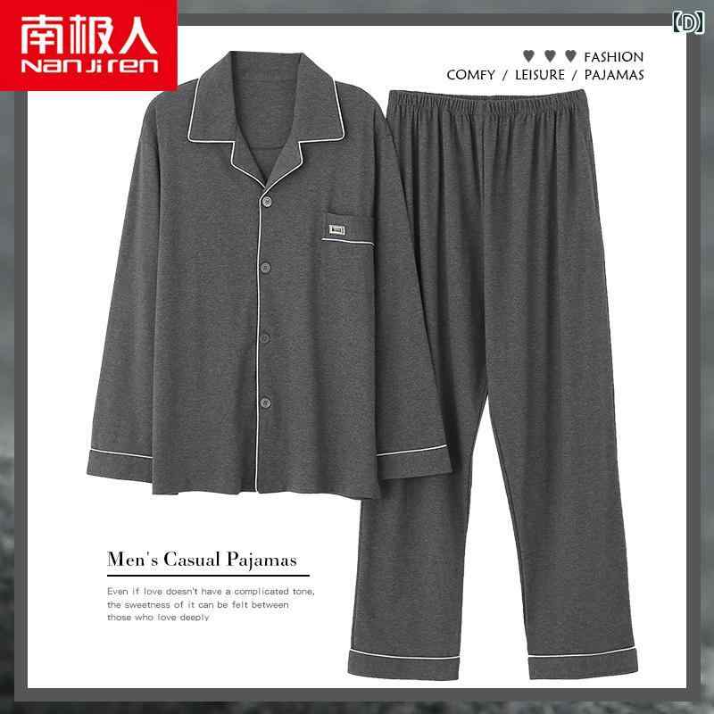 メンズ 秋冬 春 長袖 パジャマ ナイトウェア ルームウェア 綿 ホーム 服 綿 干支年大きめ 赤 薄手