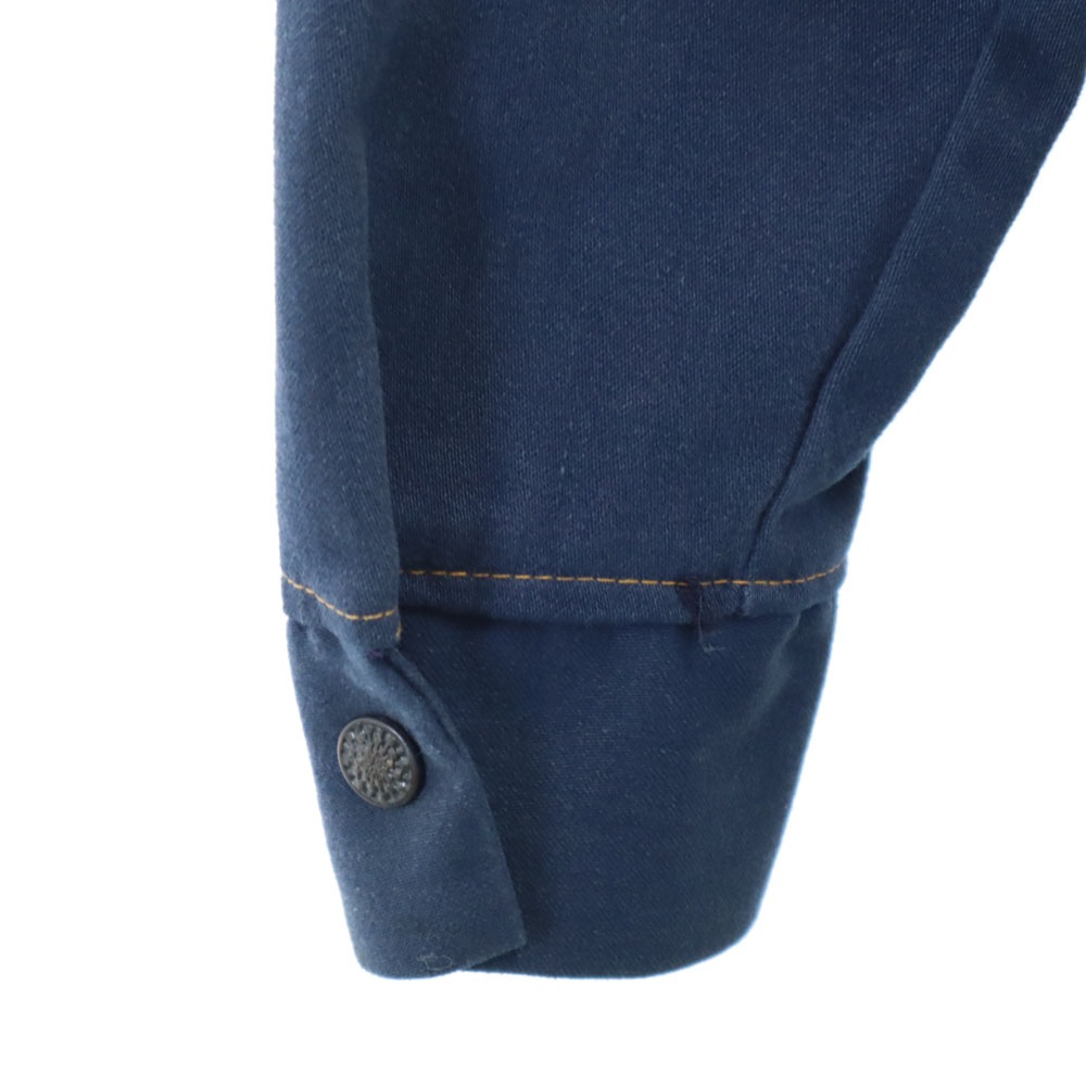 70s ヴィンテージ 長袖 ウエスタンシャツ S ネイビー KINGSROAD メンズ