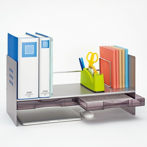 ブックスタンド H型 ケース付 間口65cm シルバー BS-650HC ブックスタンド H型 ケース付 間口65cm シルバー BS-650HC