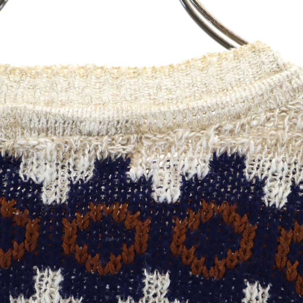 80s オールド USA製 ボーダー柄 長袖 セーター L ベージュ 他 メンズ 80s オールド USA製 ボーダー柄 長袖 セーター L ベージュ 他 メンズ