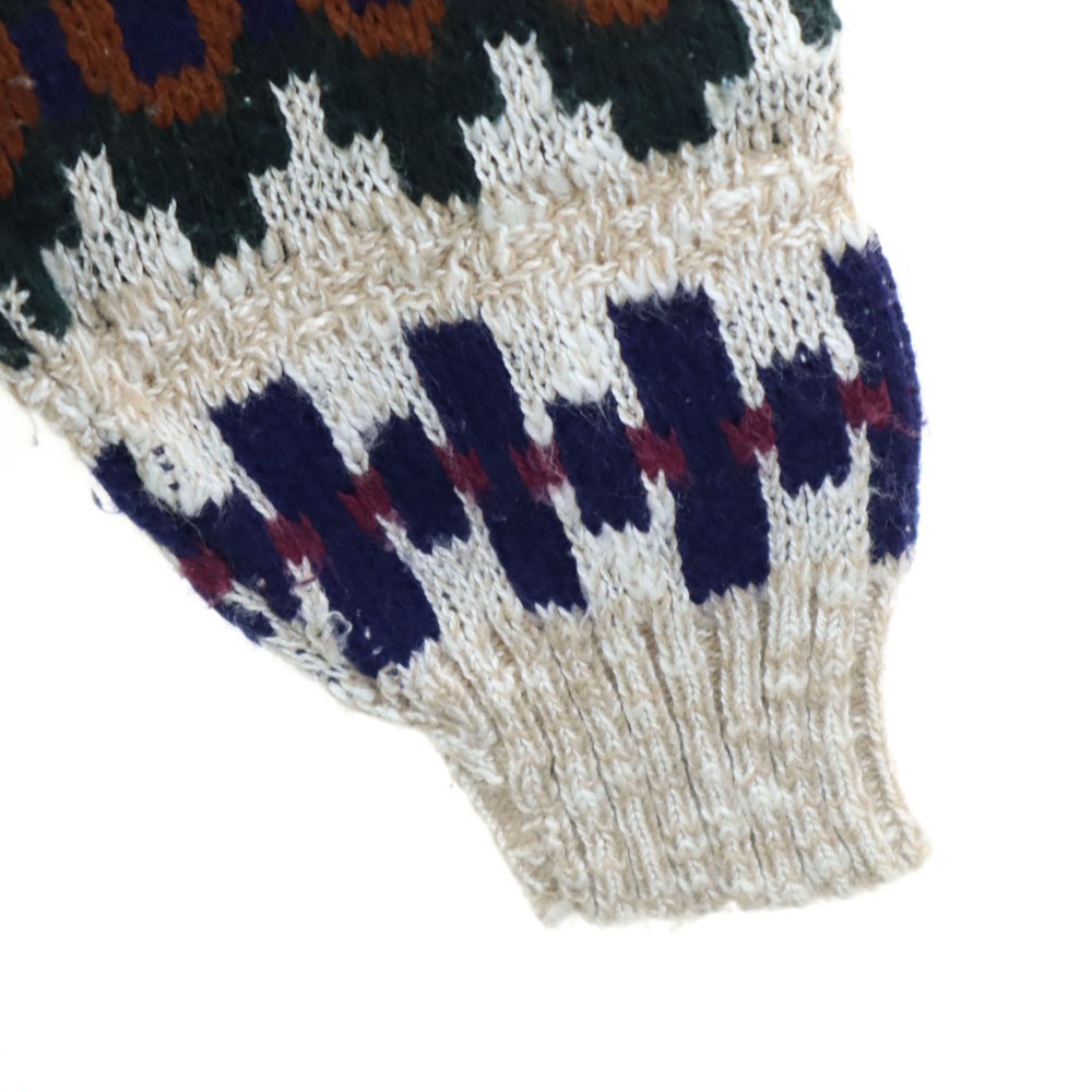 80s オールド USA製 ボーダー柄 長袖 セーター L ベージュ 他 メンズ 80s オールド USA製 ボーダー柄 長袖 セーター L ベージュ 他 メンズ