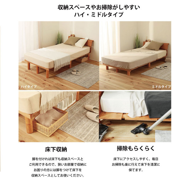 継ぎ脚 頑丈スノコベッド ダブル フレームのみ 組立品 継ぎ脚 頑丈スノコベッド ダブル フレームのみ 組立品