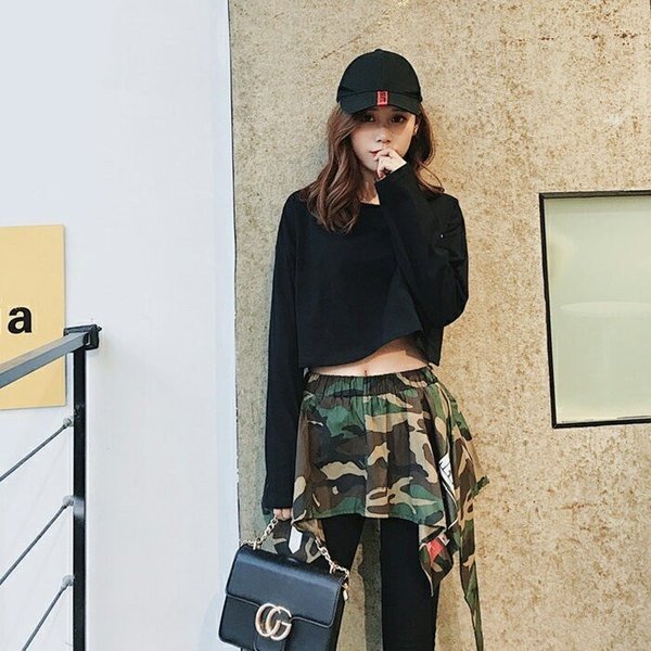 ダンス衣装ヒップホップ韓国へそ出しセット... : レディース服 国産超激得