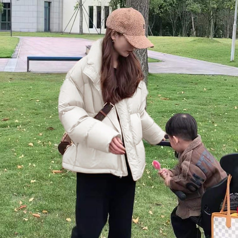 女性用ショートダウンジャケットsサイズ2025冬新作韓国版多用途肥厚ルーズホワイトダックダウンジャケット 女性用ショートダウンジャケットsサイズ2025冬新作韓国版多用途肥厚ルーズホワイトダックダウンジャケット