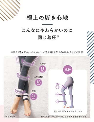 メディキュット 着圧 パジャマ レギンス モフっとキュッと パジャマレギンス ルームウェア ネイビーグレー M メディキュット 着圧 パジャマ レギンス モフっとキュッと パジャマレギンス ルームウェア ネイビーグレー M