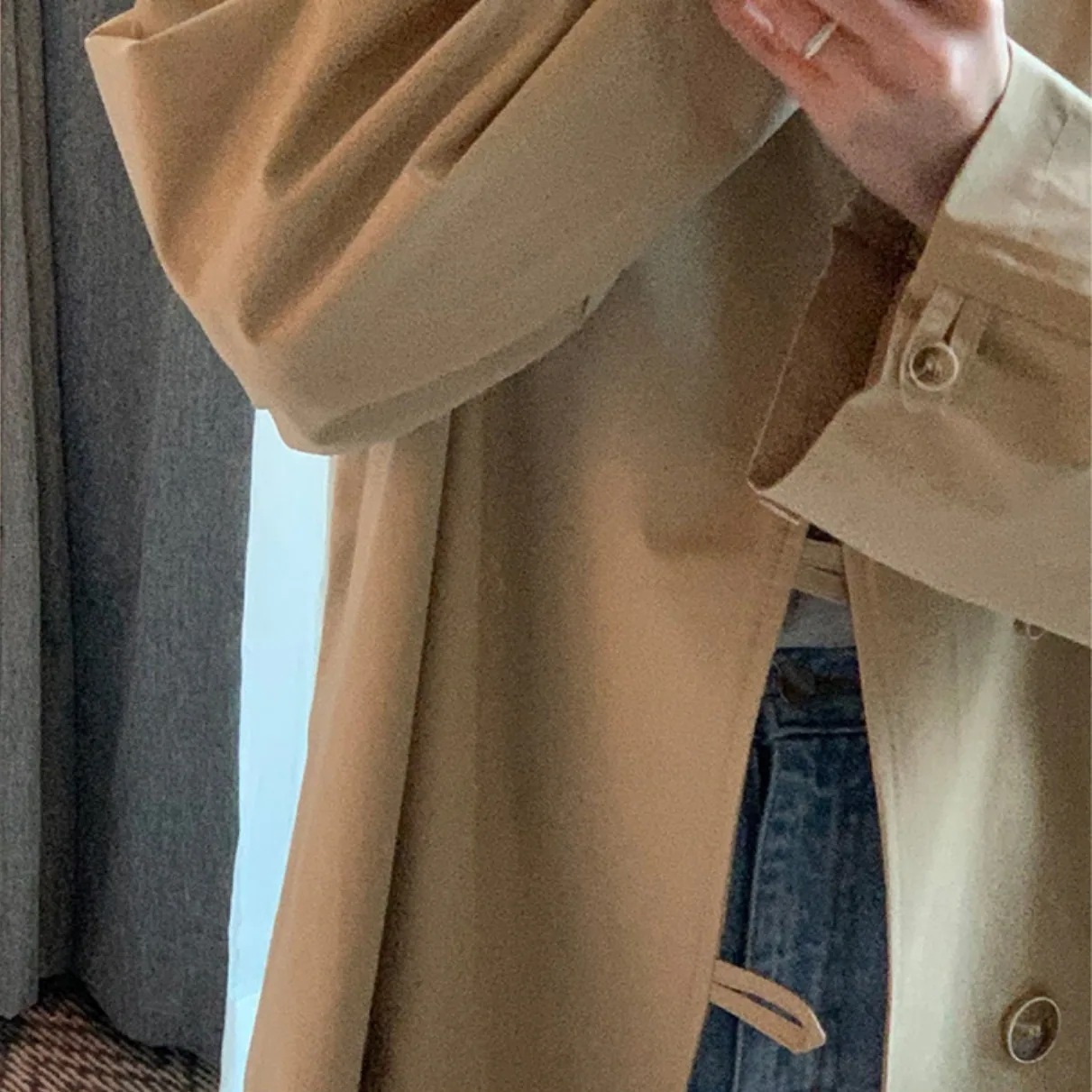 2color レディース アウター コート トレンチコート フーディー ポケット きれいめ 上品