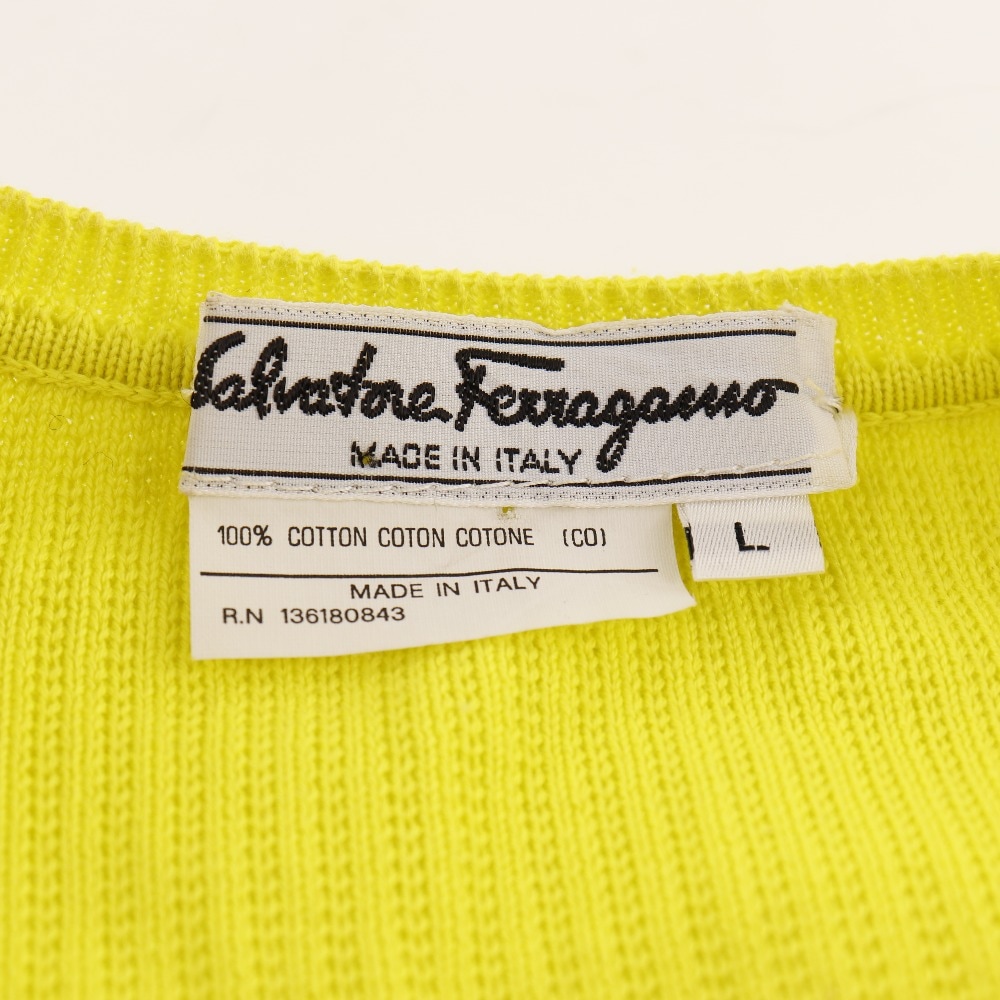 Salvatore Ferragamo サルヴァトーレフェラガモ セットアップ コットン イエロー レディース 中古品 Salvatore Ferragamo サルヴァトーレフェラガモ セットアップ コットン イエロー レディース 中古品